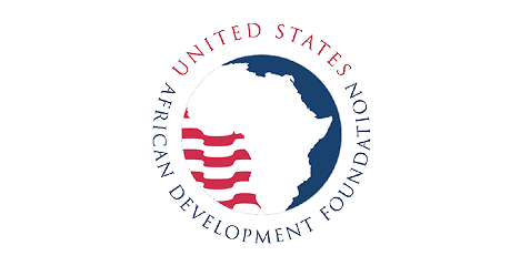 Round seal showing Africa and red stripes