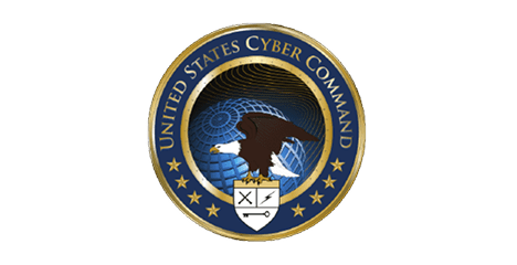 United States Cyber Command logo on black.