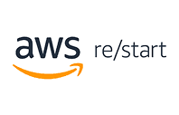 AWS re/Start logo on white background.