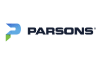 Parsons logo with stylized letter P.