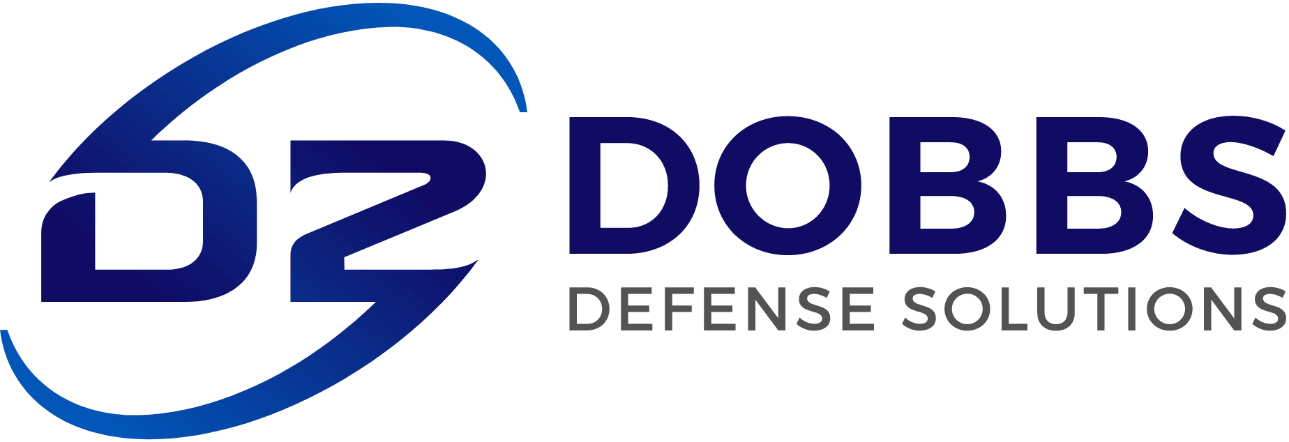 Dobbs Defense Solutions logo, blue text.